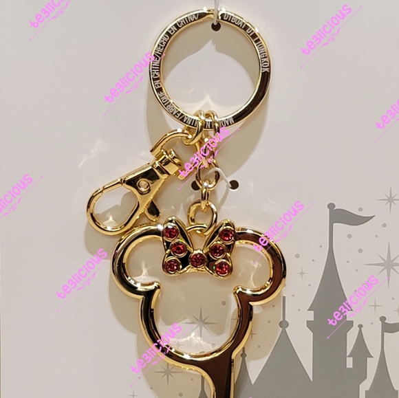 DISNEY PARKS MINNIE GOLD DOOR OPENER KEYCHAIN - Picture 3 of 3